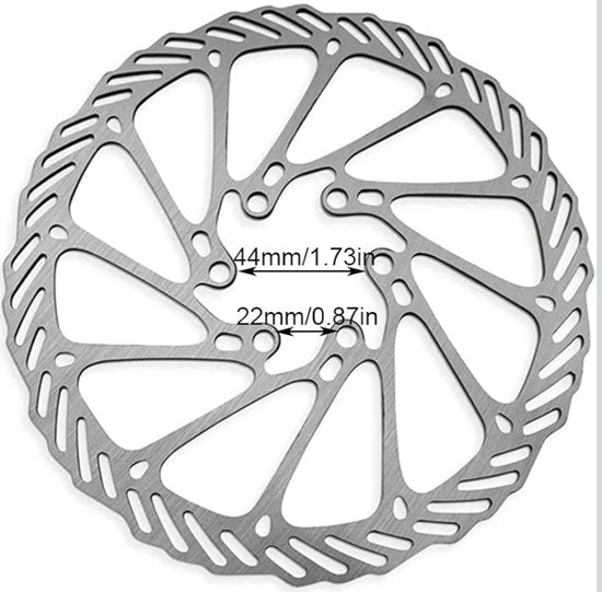 160mm RVS remschijf voor OUXI V8, V9, H9, C80, V20 (pro), V30, Q8 etc.