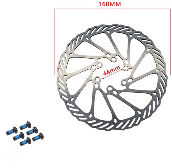 160mm RVS remschijf voor OUXI V8, V9, H9, C80, V20 (pro), V30, Q8 etc.