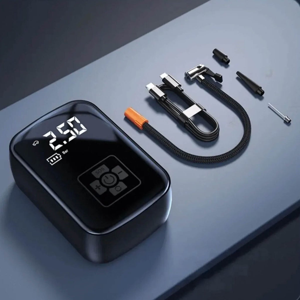 Draadloze luchtcompressor – Draagbare autobanden pomp / Fietspomp – 12V – Max 150psi – 30L/min – Auto accessoires