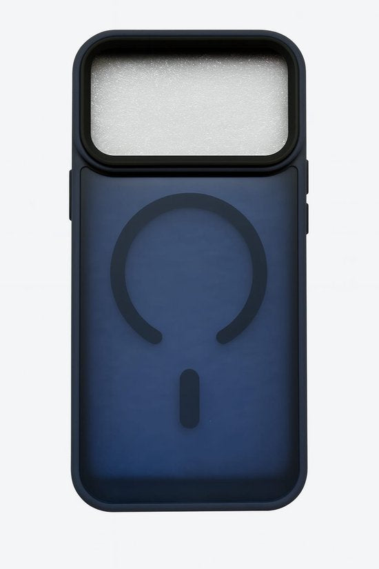 iPhone 17 Pro Max Hoesje – TPU Backcover met MagSafe – Schokbestendig & Gripvast - Donkerblauw