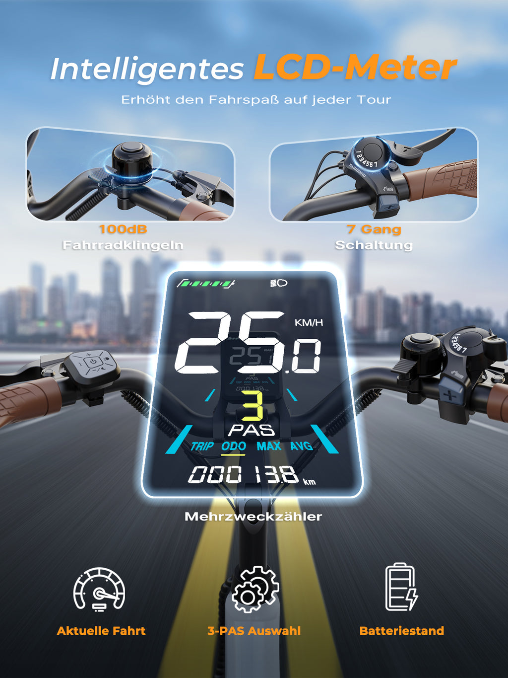 500W 48V Elektrische Fiets – Krachtige E-Bike met 26” Wielen en 65 km Actieradius