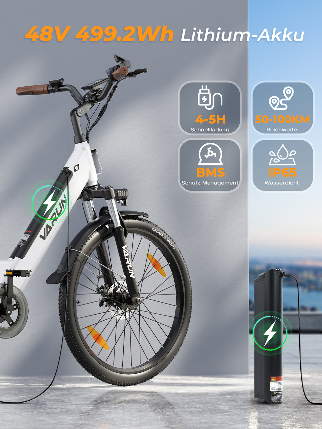 500W 48V Elektrische Fiets – Krachtige E-Bike met 26” Wielen en 65 km Actieradius