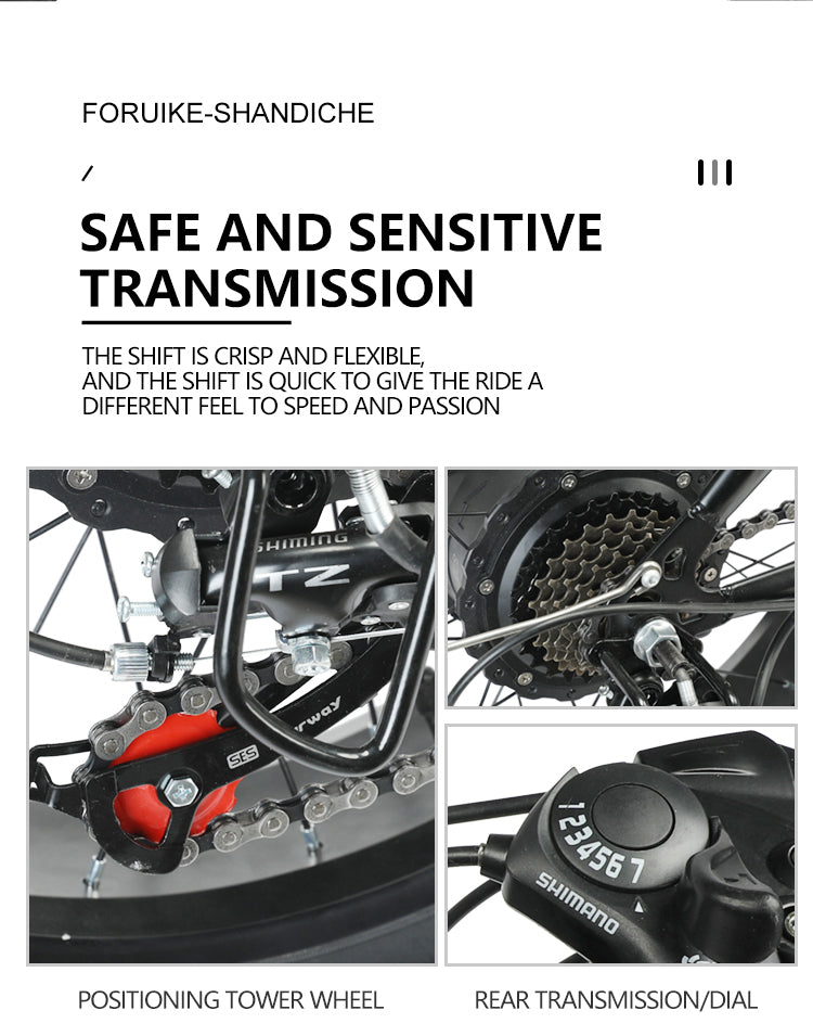 Opvouwbare Elektrische Fatbike – 20x4.0″ fat tyres • 36V 250W • Beach & Snow E‑Bike voor Volwassenen