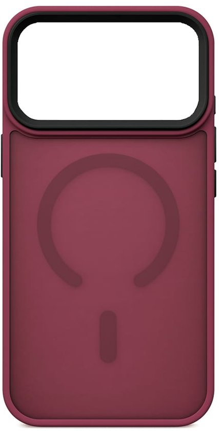 iPhone 17 Pro Max Hoesje – TPU Backcover met MagSafe – Schokbestendig & Gripvast - Bordeaux rood