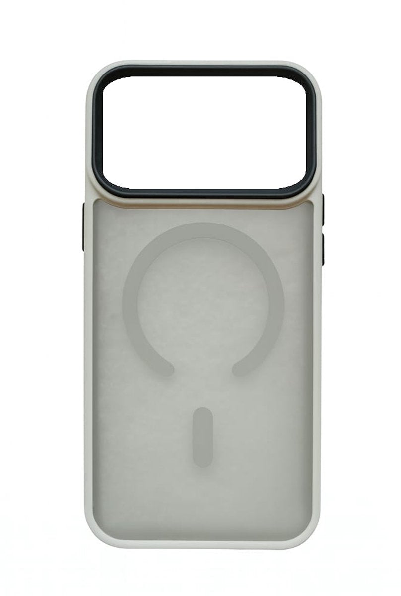 iPhone 17 Pro Max Hoesje – TPU Backcover met MagSafe – Schokbestendig & Gripvast - Grijs