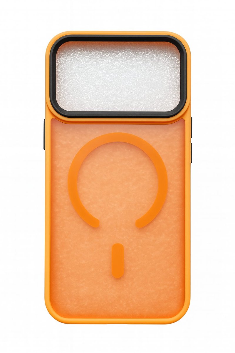 iPhone 17 Pro Max Hoesje – TPU Backcover met MagSafe – Schokbestendig & Gripvast - Oranje