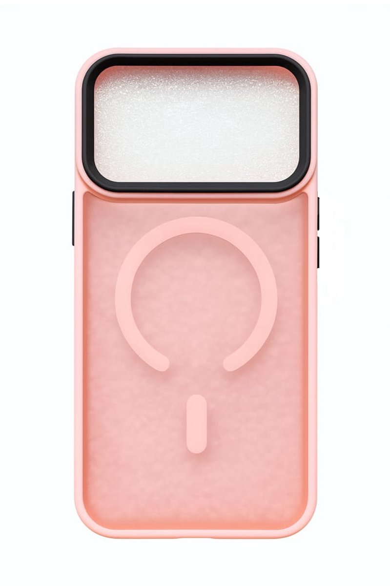 iPhone 17 Pro Max Hoesje – TPU Backcover met MagSafe – Schokbestendig & Gripvast - Roze